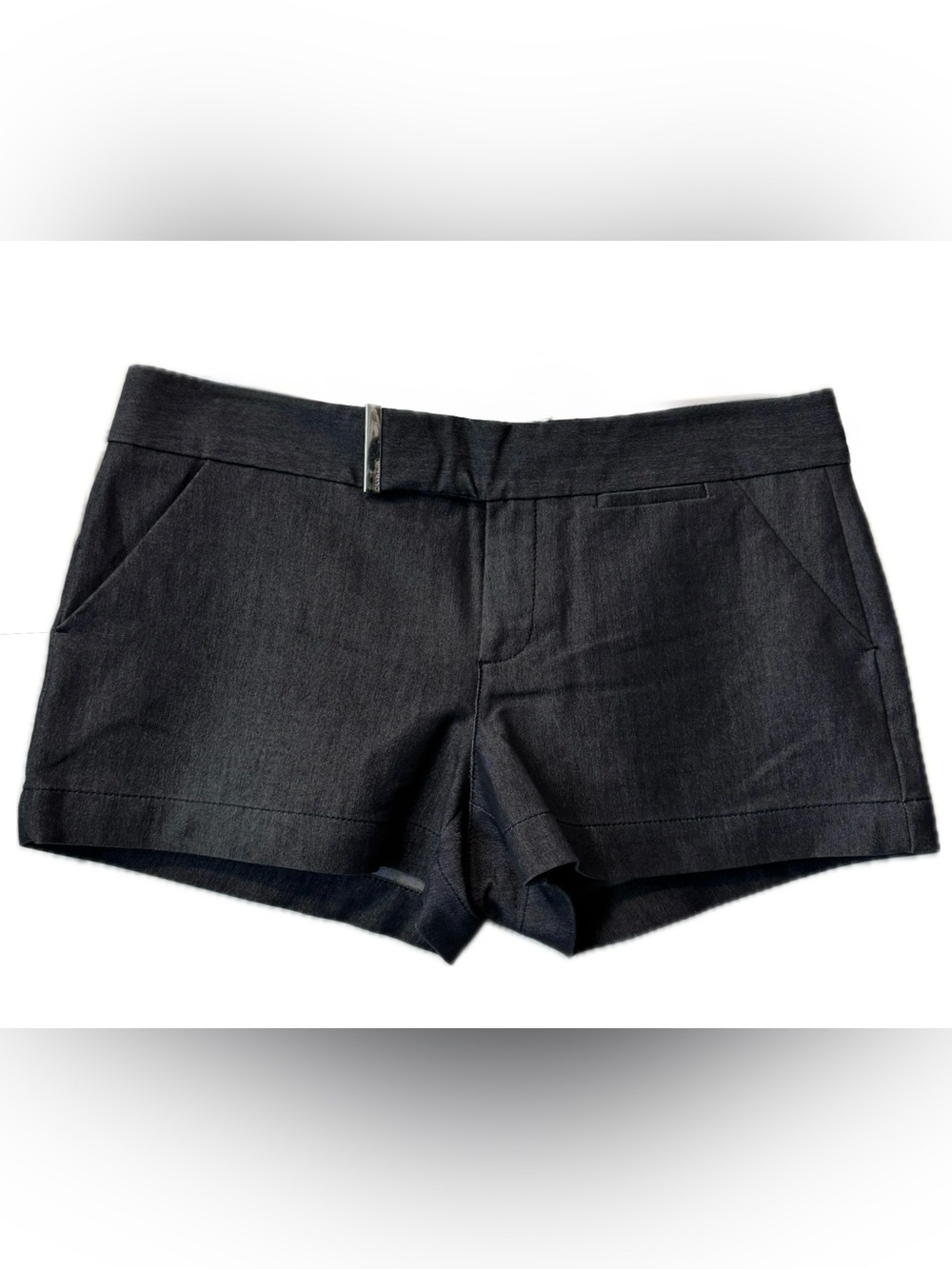 Calvin Klein Charcoal Tailored Dress Shorts Size 8 Cuffed Career Business Chic